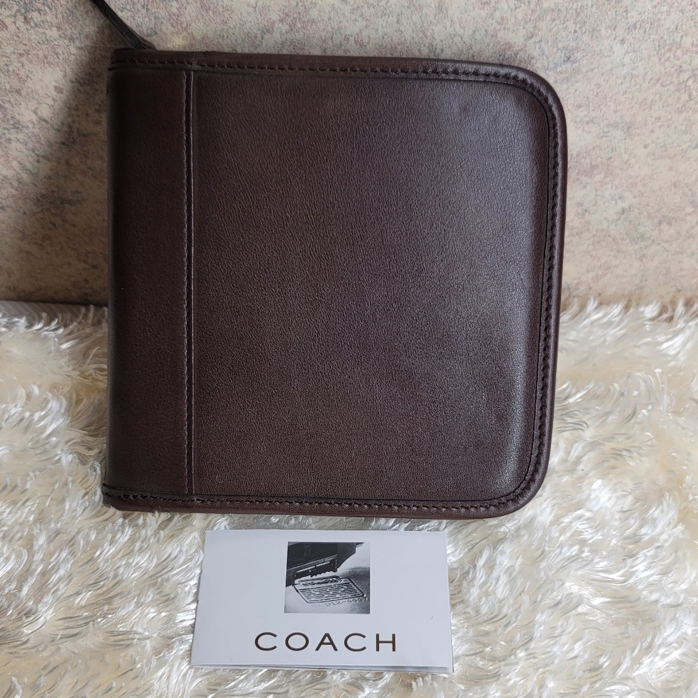COACH leather CD case